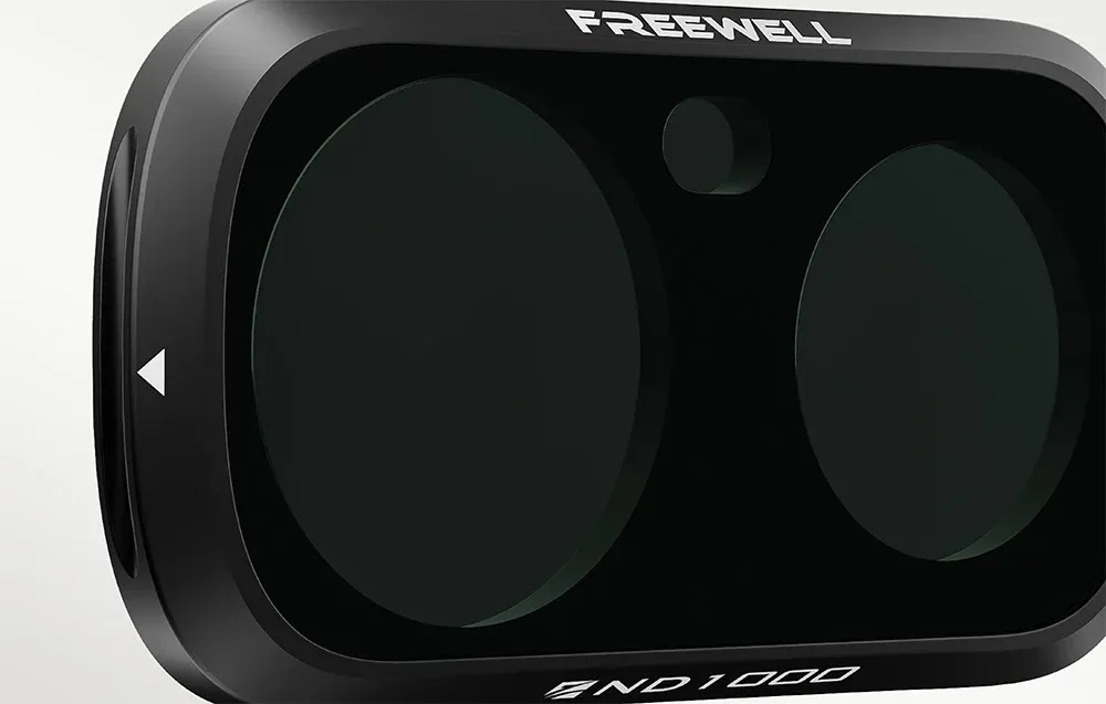 Zbliżenie na filtr ND1000 Freewell do Insta360 Luna Ultra