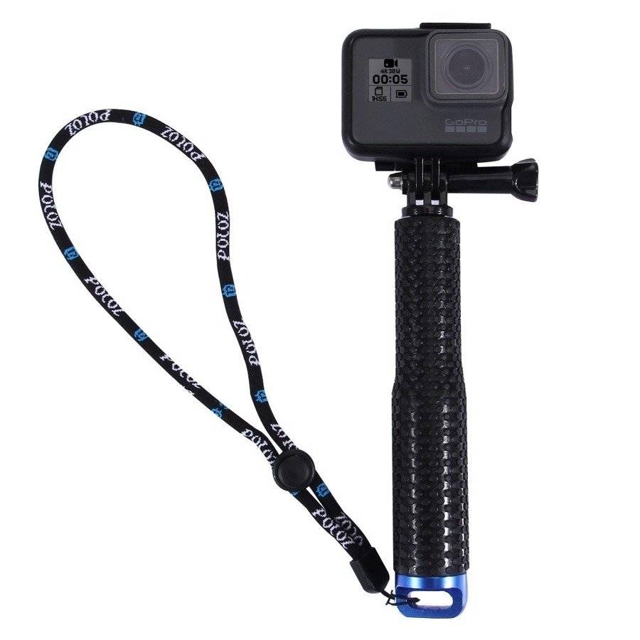 Poręczny selfie stick Puluz w czarnym kolorze