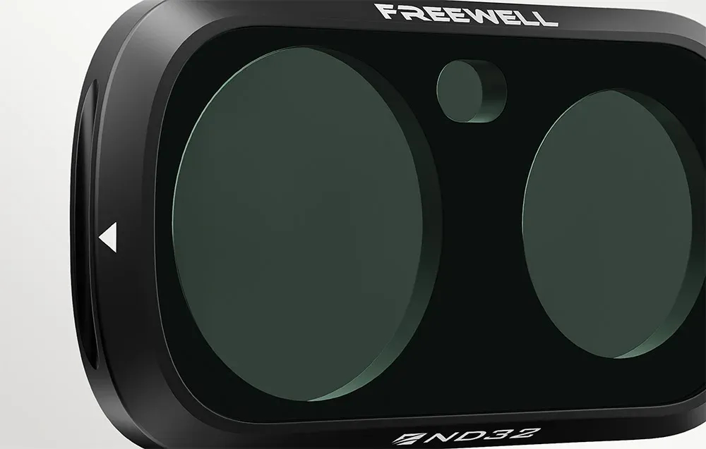 Zbliżenie na filtr ND32 Freewell Insta360 Luna Ultra