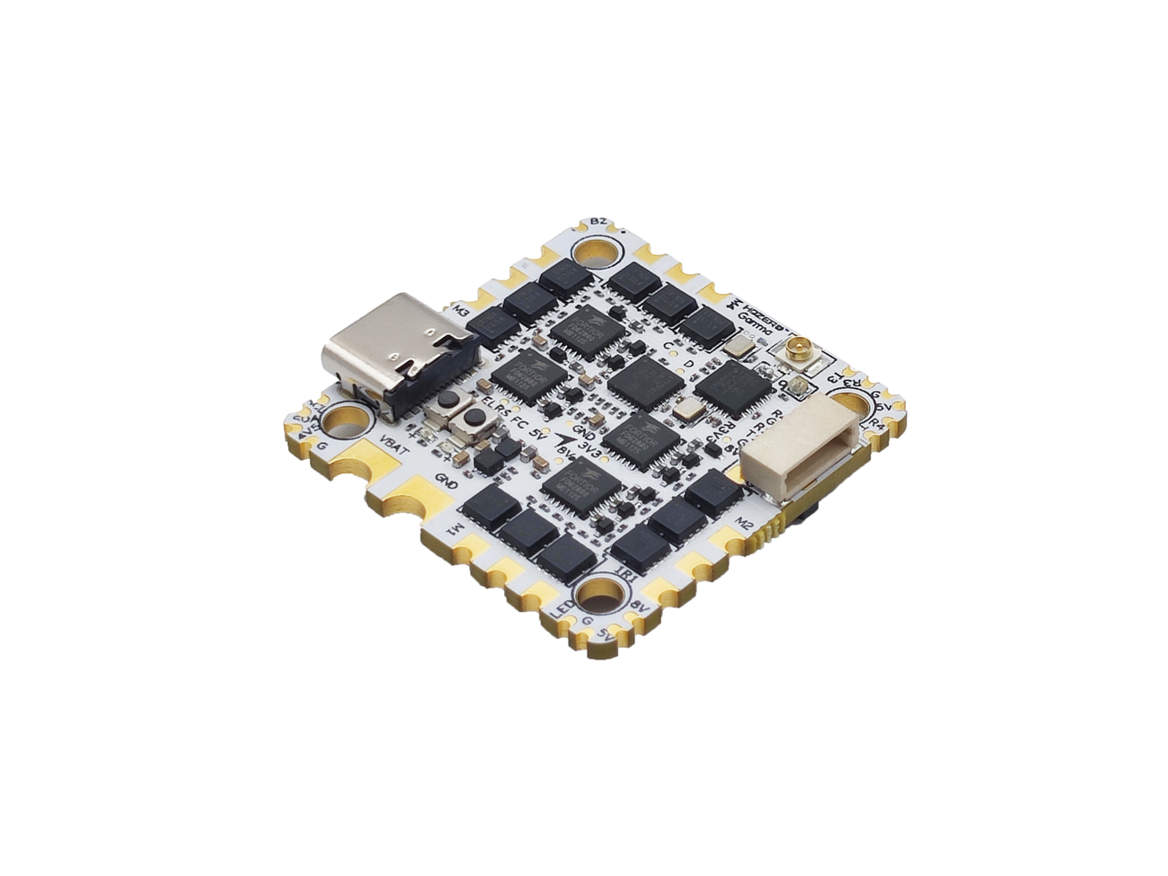 HDZero Gamma 45A HD-Ready AIO - złącza i pady