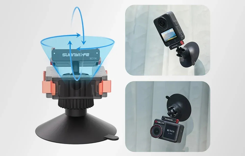 Adapter Sunnylife SC114 z przegubem kulowym 360 stopni i mocowaniem magnetycznym