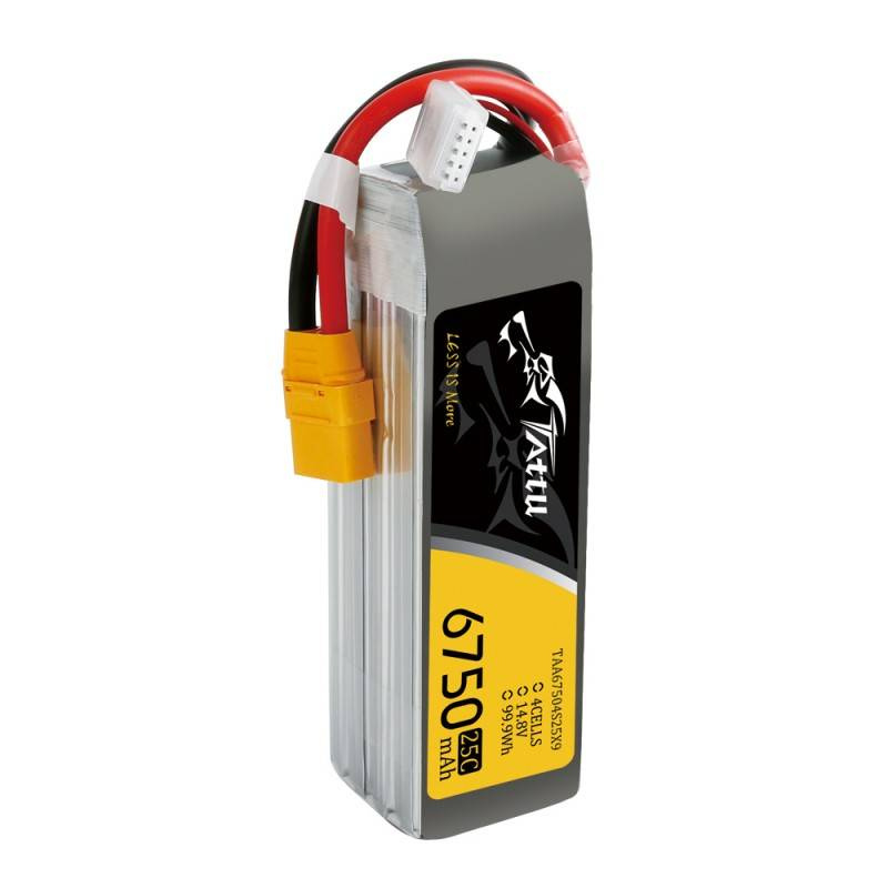 Akumulator Tattu 6750mAh 14.8V 25C 4S1P XT90 - widok złącza