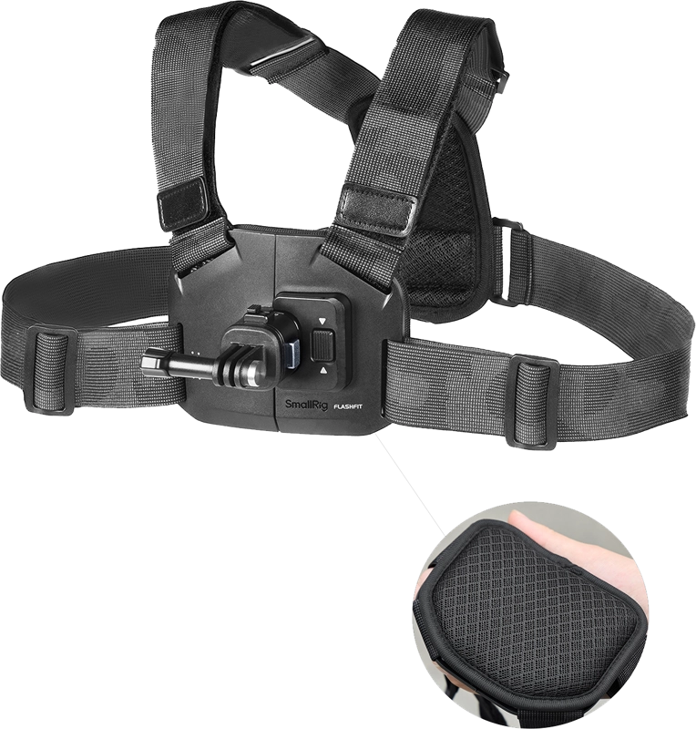 SmallRig 6308 – regulowany uchwyt piersiowy z mocowaniem do telefonu i kamery sportowej