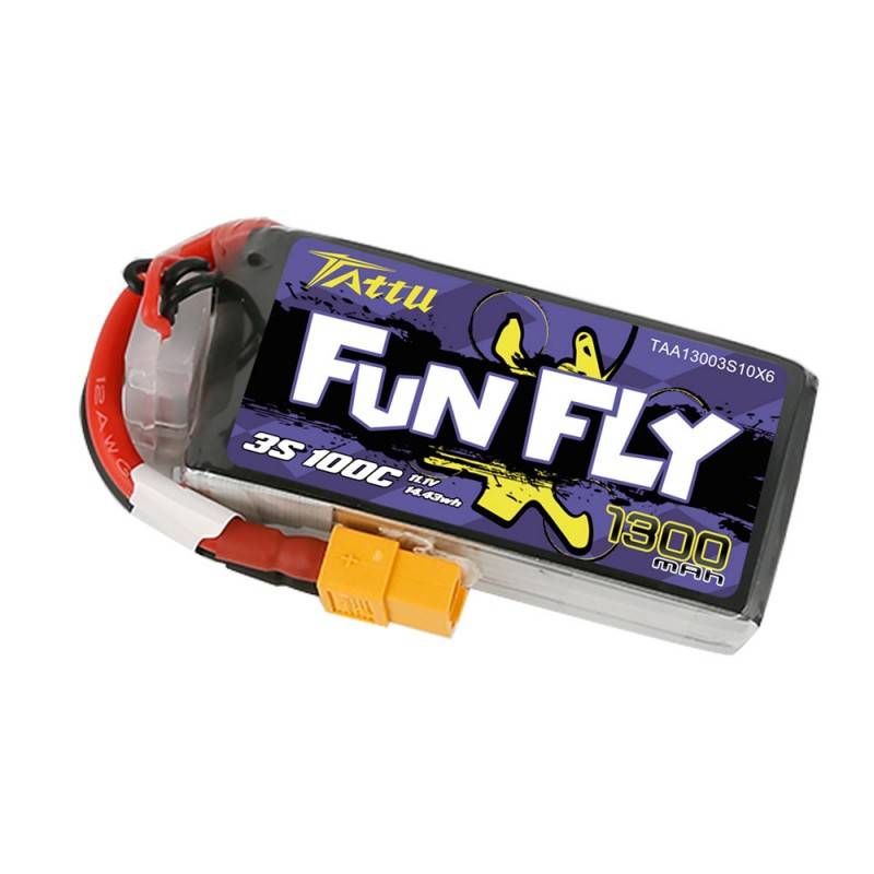 Akumulator Tattu Funfly 1300mAh 11,1V 100C 3S1P - widok boczny
