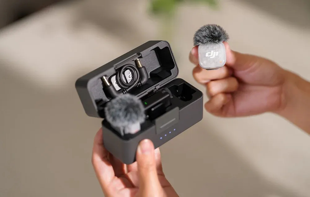 Etui DJI Mic Mini 2S z miejscem na nadajniki odbiornik i akcesoria