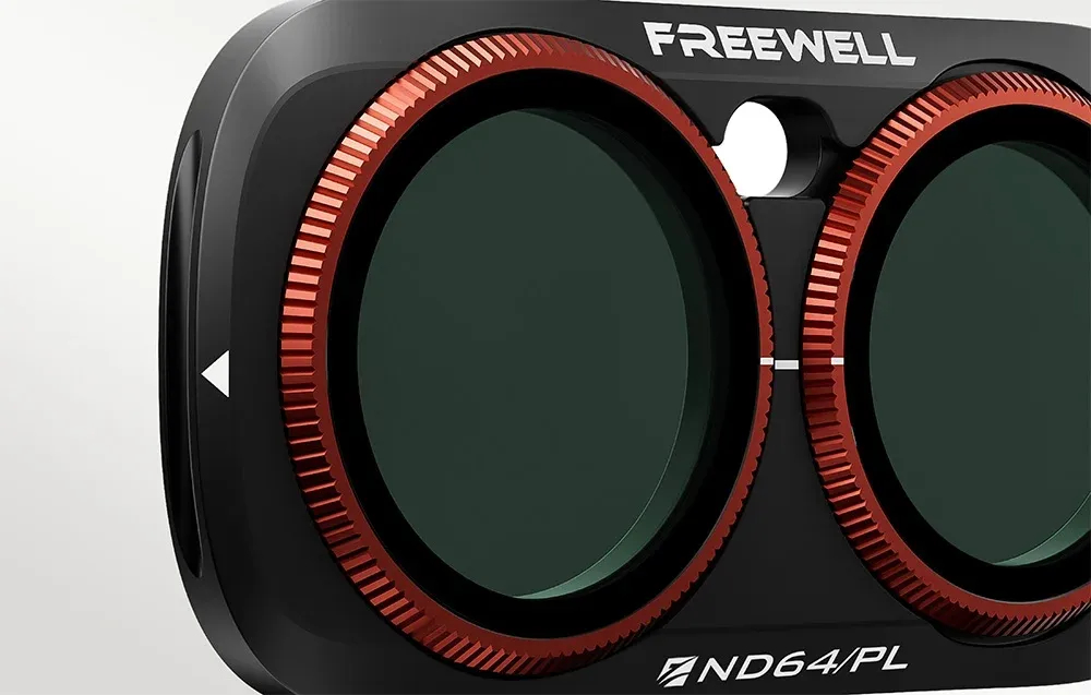 Zbliżenie na filtr ND64/PL Freewell Insta360 Luna Ultra